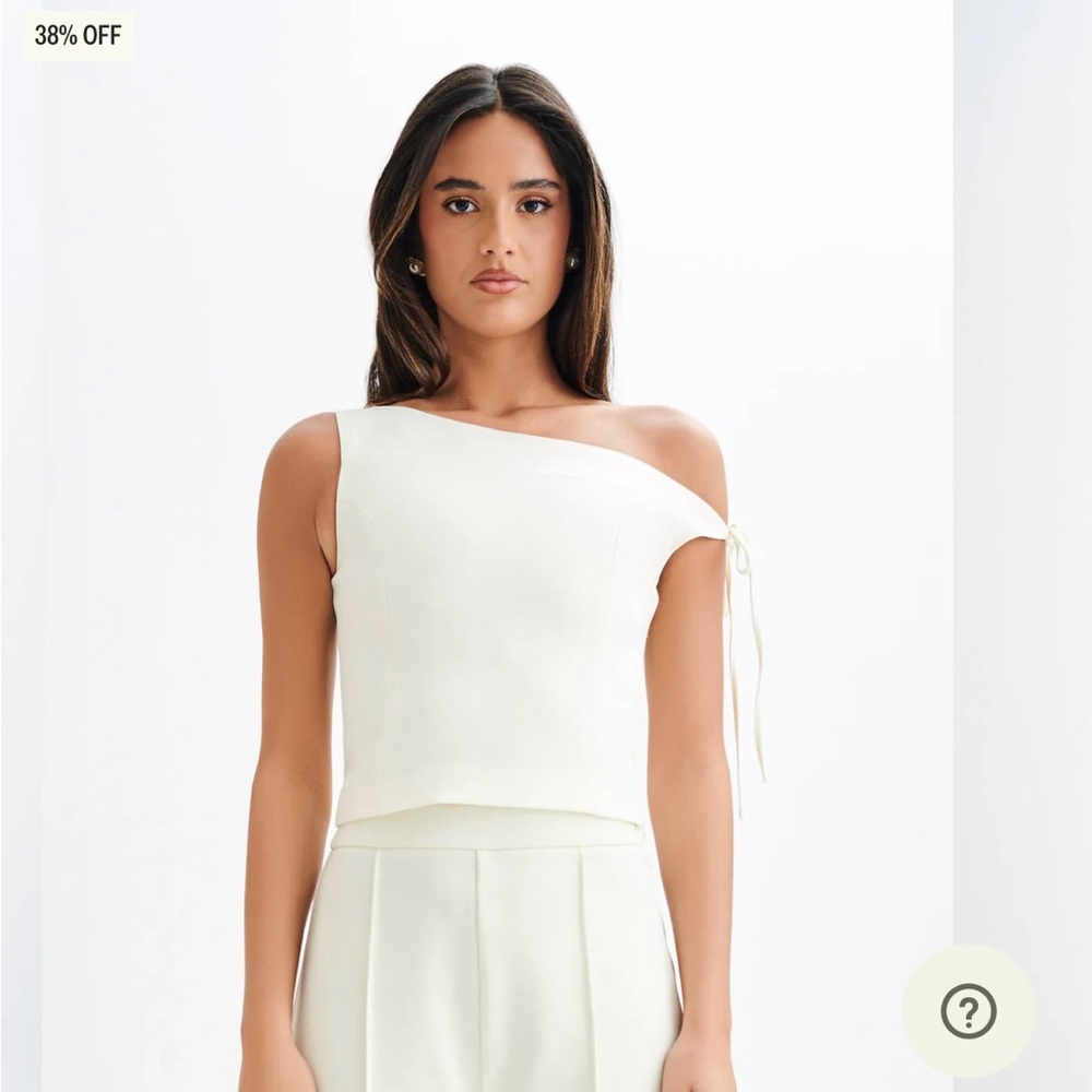Elegant Off-Shoulder Ivory Top NWT